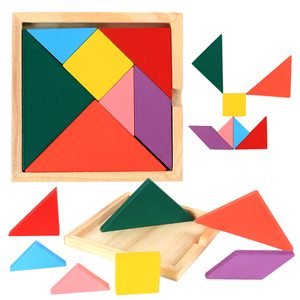 Early Education Jigsaw <strong>Puzzles</strong> Wooden <strong>Tangram</strong> Montessori Wooden Toys for Kids - Product Image 1