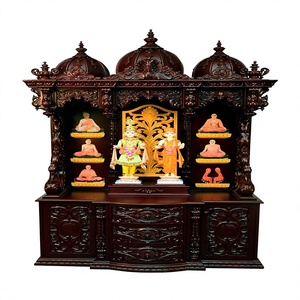 Comprar Sagwan Wood Shree Lakshmi Narayan Temple Gran fabricante de templos de madera de teca Comprar madera maciza tallada a mano Pooja Ghar - Product Image 1