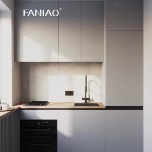 Wholesale Price Eco-Friendly Modular <strong>Small</strong> <strong>Kitchen</strong> <strong>Cabinet</strong> 5-Year Warranty Modern Design Melamine Laminated Finish Faucet - Product Image 4
