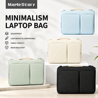 Sac d'ordinateur portable professionnel léger en gros avec poignée, double poche, grande capacité, pour ordinateurs 14 et 16 pouces, logo personnalisé OEM