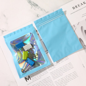 Nắp kéo mùi bằng chứng Holographic Túi Mylar lá <span class=keywords><strong>Ziplock</strong></span> Pouch túi cho doanh nghiệp nhỏ thực phẩm lưu trữ đồ trang sức bao bì - Product Image 4