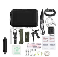 Kit d'équipement de survie tactique, ensemble complet avec filtre à eau, paille, purificateur, matériel de plein air