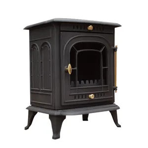 Unique Style Cast Iron Indoor Wood Burning Stove Water Heater Boiler Cast Iron Wood Fireplace