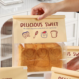 Papel Kraft de sellado de ocho lados impermeable desechable personalizado + bolsas de embalaje de alimentos PE para pasteles tostados con impresión Offset - Product Image 6