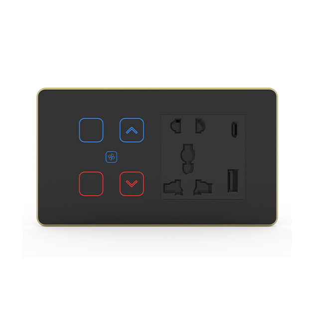 Smart Home Hotel Indian Standard WiFi/Zigbee/Zwave Touch Panel Switch Alexa/Google Assistant Compatibility Luona Smart Wall