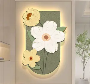 Kreative Blumen moderne Haupt wand kunst Kristall porzellan malerei führte Kristall porzellan malerei Wohnkultur für Wohnzimmer