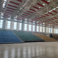 Système de sièges télescopiques rétractables JY-706 pour terrain de basket-ball, gymnase intérieur, stade, gradins pliants