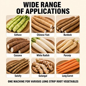 Machine à éplucher le manioc et les légumes en longues bandes, en acier inoxydable 304, pour carottes, concombres, asperges, 220V/380V 1500W - Product Image 6