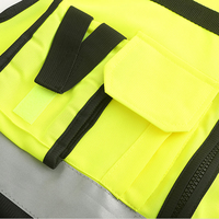 Gilet di Sicurezza per Edilizia con Strisce Riflettenti, Tessuto a Rete, Alta Visibilità, Abbigliamento Riflettente