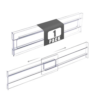 Séparateur de <span class=keywords><strong>tiroir</strong></span> transparent réglable et extensible, organisateur de placard, séparateur de rangement modulable <span class=keywords><strong>DIY</strong></span> pour chaussettes et sous-vêtements - Product Image 1