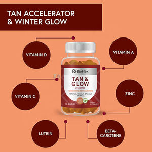 天然フレーバーベータカロテンルテインサンレスセルフスキンタンニング & 輝くグミーとビタミンa C D - Product Image 3