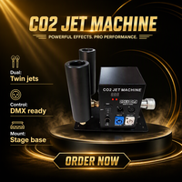 Machine à jet de CO2 à double tête, contrôle électronique DMX, pulvérisateur d'effets spéciaux pour scène en métal, AC 110V-220V