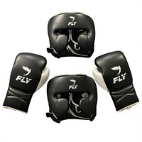 Ensemble d'équipement de boxe personnalisé Winning Boxing : Casque, Gants, Protection inguinale, Noir, à lacets, en cuir véritable, unisexe, pour entraînement et sparring