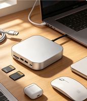 MiniMate Station d'accueil SSD externe en alliage d'aluminium avec 5 ports, options 512 Go/1 To/2 To/4 To, adaptateur multiport USB-C pour ordinateurs portables (en stock)