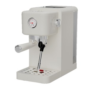 Machine à café semi-automatique italienne 20 bars, réservoir d'eau de 1,5 L, style rétro blanc cassé, utilisation domestique, mousseur à lait vapeur - Product Image 5