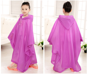 Lightweight Plastic EVA <strong>Rain</strong> Poncho for School Boys and Girls Cape Raincoat <strong>Rain</strong> <strong>Coat</strong> for Mountaineering and Travel - Product Image 4