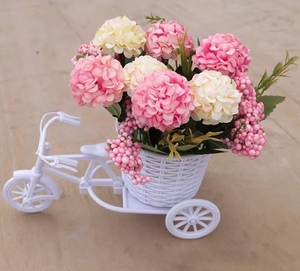 Decorazione per soggiorno interno <span class=keywords><strong>in</strong></span> seta <span class=keywords><strong>fiore</strong></span> di plastica Bouquet di fiori artificiali decorazione per <span class=keywords><strong>auto</strong></span> piccola decorazione <span class=keywords><strong>in</strong></span> vaso - Product Image 4