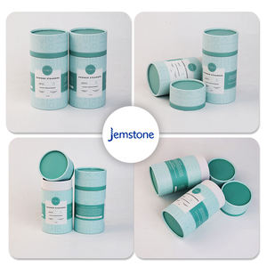 Boîte de tubes en papier cadeau cosmétique en carton cylindre artisanal personnalisé emballage de tube en papier rond pour café kraft brun peut - Product Image 1