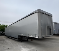 Semi-remorque à rideaux latéraux à 3 essieux de 40 pieds avec tirants, en acier, capacité de charge de 60 tonnes pour le transport de légumes et de fruits