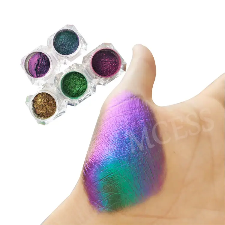 Brand Mcess FREE SAMPLES chrome eyeshadow color watercolor resin epoxy colour painting mica pearl pigment