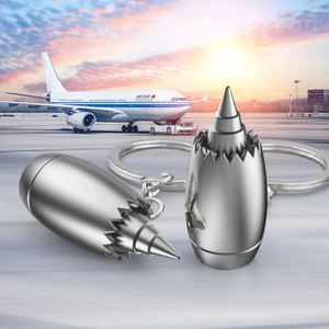 Porte-clés en métal en forme d'avion, modèle d'avion 3D créatif, porte-clés pour les passionnés d'aviation ou les pilotes - Product Image 3