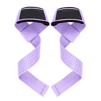 Sangles de levage de force de musculation Support de poignet rembourré Sangles de levage de poids en silicone antidérapantes pour hommes et femmes