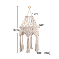 Boho macramé abat-jour suspendu pendentif lumière couverture pour salon plafond décor détachable coton conception