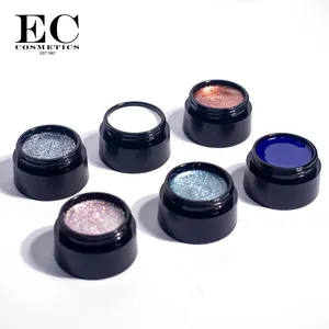 New Product Non flowing Solid Cream Gel Polish Rich Pigment Nail Art Solid Pudding Gel Mix Colors