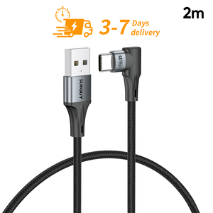 Câble de charge USB SUNGUY en gros, petit MOQ, 2m, 18W, USB C, charge rapide, câble de données USB pour téléphone portable et voiture - Product Image 1