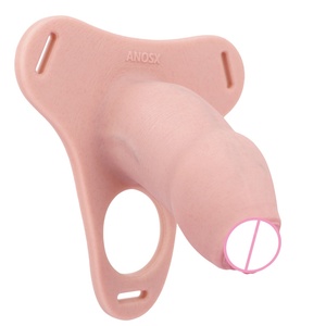 AS-065 Funda de Silicona Realista para Pene, con Bloqueo de Castidad, Hueca, Juguete Sexual para Adultos - Product Image 5