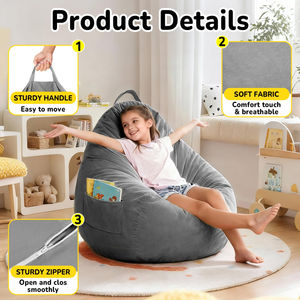 Modern Comfortable Soft Kids Living Room Settee <b>Sofa</b> Couch with <b>Small</b> Volume Packing 80% Shipping Space Saved - Product Image 4
