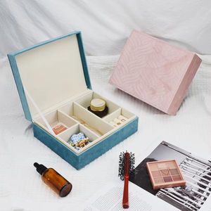 Caja <span class=keywords><strong>de</strong></span> almacenamiento Mexda, caja <span class=keywords><strong>de</strong></span> exhibición <span class=keywords><strong>de</strong></span> anillo <span class=keywords><strong>de</strong></span> almacenamiento <span class=keywords><strong>de</strong></span> terciopelo con costuras para mujer, organizador portátil, collares, organizador <span class=keywords><strong>de</strong></span> joyería - Product Image 6