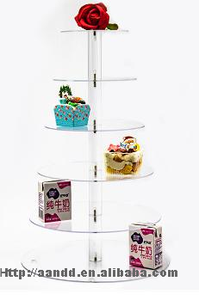 แท่นวางคัพเค้กอะคริลิคทรงกลมหลายชั้น แท่นโชว์เค้กใส ที่วางขนมหวานแบบชั้น - Product Image 3