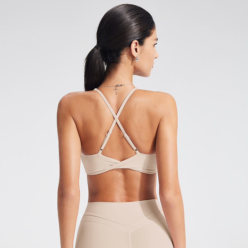 Women Deep V Sports Bra Adjustable Strap High Support Breathable Workout Yoga Fitness Gym Athletic Top