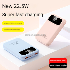 Nouvelle batterie externe légère de style moderne 10000mah 22.5W Charge rapide avec écran numérique LED Double sortie USB Type-C Chargeur portable - Product Image 6