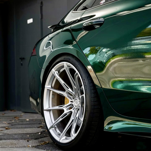 Rines Cóncavos Profundos en Negro y Plata 5x112 5x114.3 5x120, Ruedas Forjadas para BMW F30 F10 G80 E36 Audi RS3 RS6 Ferrari - Product Image 2