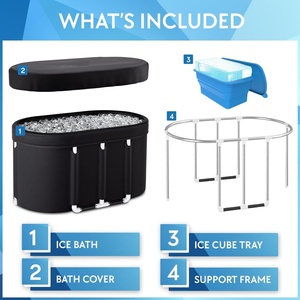 PVC <b>Inflatable</b> Oval Ice <b>Bath</b> Tub 47*28*28 Inch for Athletes Recovery Home Gym and Indoor Outdoor Use - Product Image 5