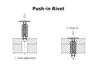 Clips de fixation pour garniture intérieure de voiture, rivets à tête barbelée, finition noire brillante, pour sapin de Noël