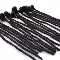 Extensions de dreadlocks en cheveux naturels Remy, tressées à la main, style africain Reggae, noires, longueur épaule, lots pour femmes, vente en gros Senmu