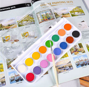 GF Factory Wholesale 36 couleurs Ensemble de peinture à l'<span class=keywords><strong>aquarelle</strong></span> solide pour artistes, avec pinceaux, pour toile et papier - Product Image 6