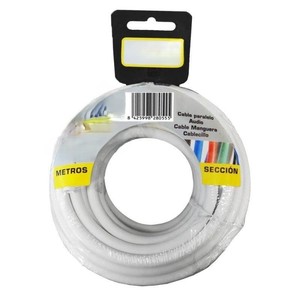 Cable paralelo de 2x1,5mm blanco de 10m para audio, ideal para instalaciones de sonido y conexiones eléctricas. - Product Image 1