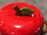Casserole en céramique en forme de pomme avec couvercle et doubles poignées, pot à soupe en céramique résistant au four, vaisselle créative pour la cuisine et la table