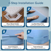 Attaches de draps modernes 4ème génération en plastique, antidérapantes, universelles, serre-draps, supports de lit, écologiques et durables