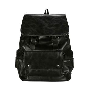 Wholesale <b>Large</b> Capacity Fashion Waterproof Leather Preppy Laptop <b>Backpack</b> for College Students PU Zipper for Travel <b>School</b> Use - Product Image 2