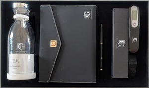 Juego de Regalo Promocional Corporativo IStapromo, Exprimidor, Cuaderno A5, Bolígrafo, Cable, Báscula para Equipaje, Acero Inoxidable, UV, 5 en 1 - Product Image 2