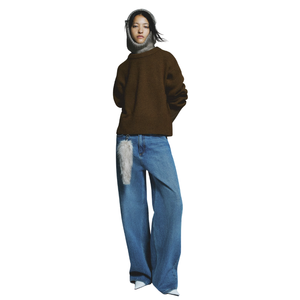 Pull-over décontracté 100% cachemire anti-rétrécissement pour unisexe, sur mesure, 300g, tricot de haute qualité uni - Product Image 3