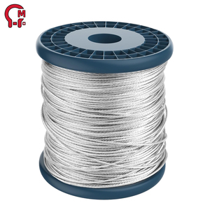 HLM 304/316 해양 등급 스테인리스 스틸 와이어 로프, 7x7 7x19 PVC 코팅 케이블 (리프팅, 건축, 장식용) - Product Image 1