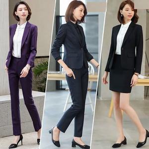 Completo Blazer da Donna alla Moda 2020 con Tre Bottoni, Blazer in <span class=keywords><strong>Tweed</strong></span> e Gonna a Quadri, Completo Due Pezzi - Product Image 4