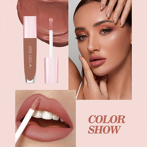 Crema Labial Mate Suave y Aterciopelada - Brillo Labial Nutritivo con Manteca <span class=keywords><strong>de</strong></span> Karité y <span class=keywords><strong>Cacao</strong></span>, Hidratante <span class=keywords><strong>de</strong></span> Larga Duración, No Reseca, Textura Cremosa - Product Image 1