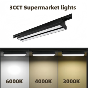 Hot bán đen Nhôm Cơ thể đèn theo dõi ánh sáng 100 wát lumen cao LED tuyến tính ánh sáng theo dõi cho kệ siêu thị - Product Image 3